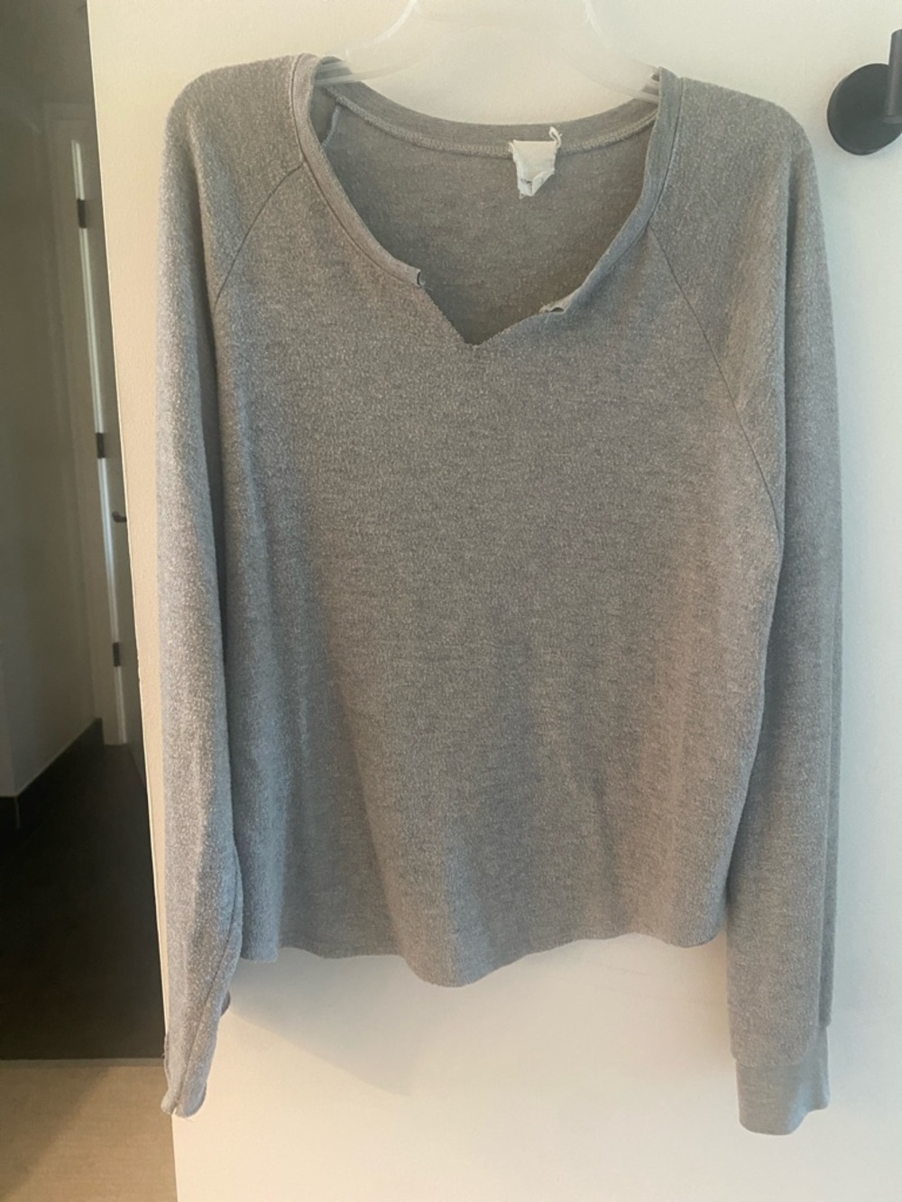 Project Social T Heather Gray Scoop Neck Top